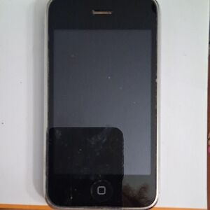 Apple iPhone with Black Display and Silver Frame